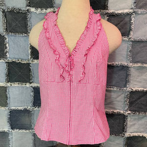 Vintage Pink Ruffle Top
